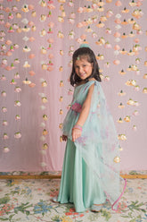 Print peplum lotus set